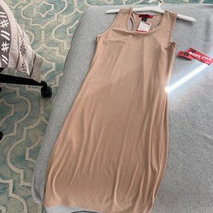 Tan bodycon dress Hot Kiss